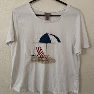 Chico's summer vibes women short sleeves T-shirt size 2